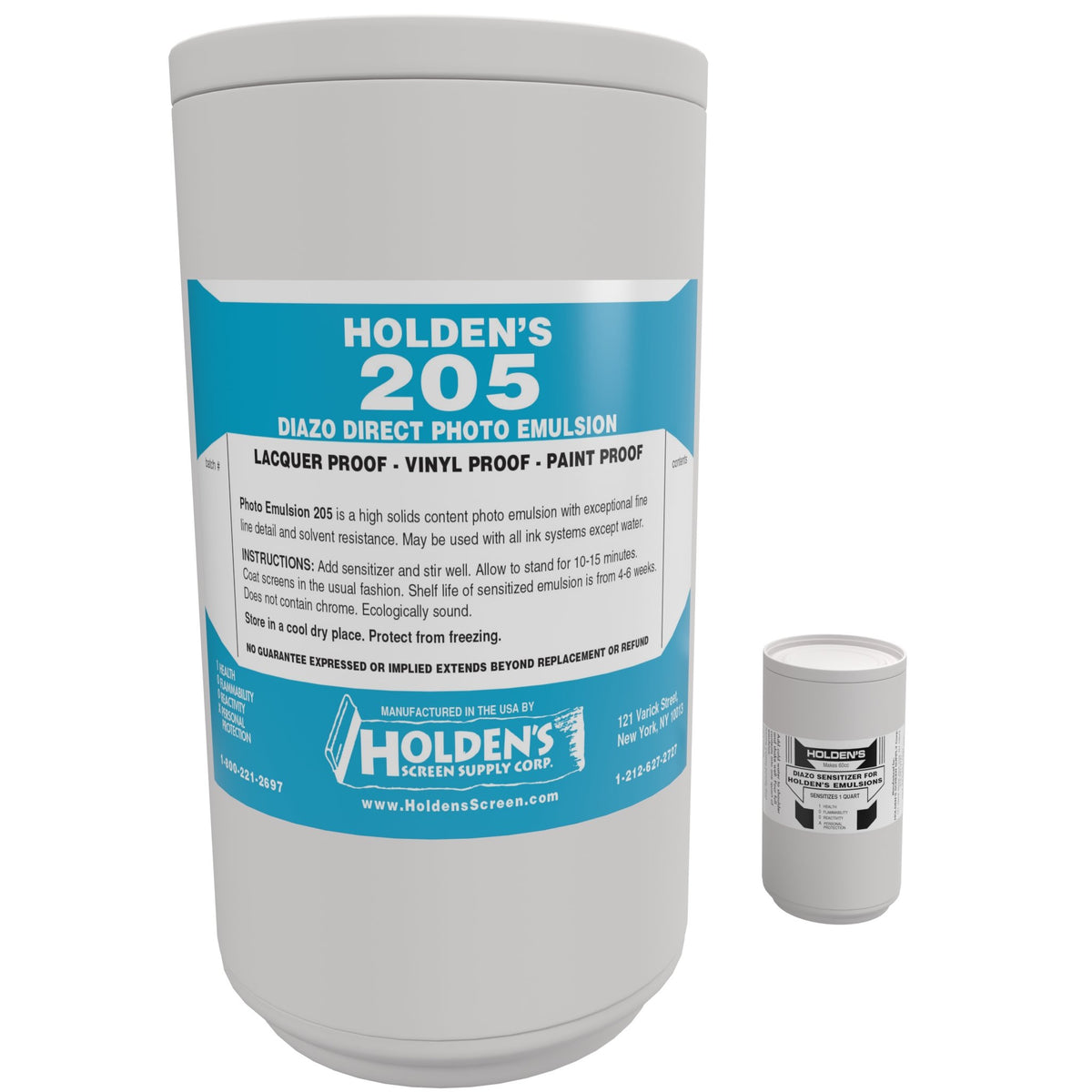 Holden's 205 Blue Diazo Photo Emulsion for solvent printing – Holden's  Screen Supply