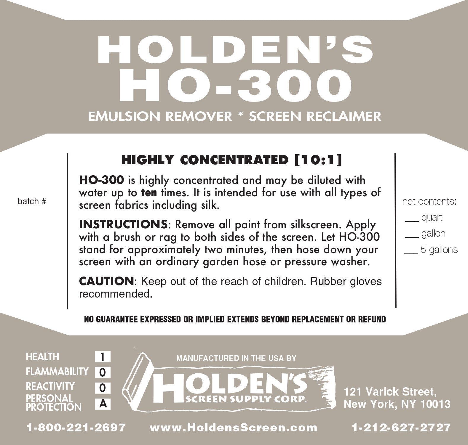 HO-300 Emulsion Reclaimer - Holden's Screen Supply