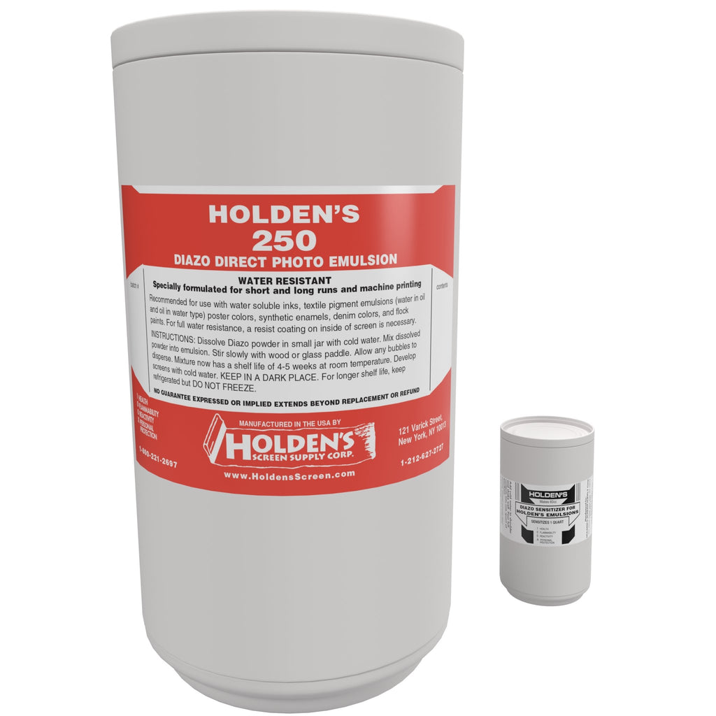 Holden's 250 Diazo Photo Emulsion for water based printing - Holden's Screen Supply