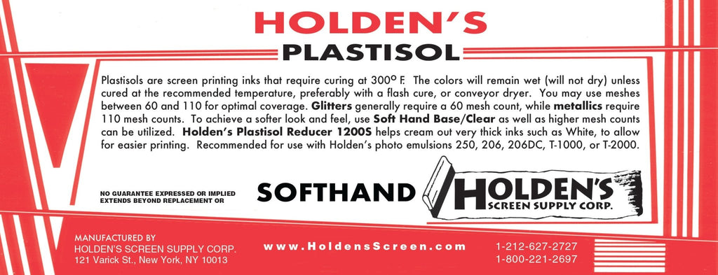 Plastisol Softhand Base - Holden's Screen Supply